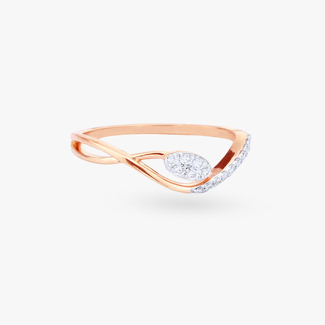 Twisted Elegance Diamond Finger Ring 2