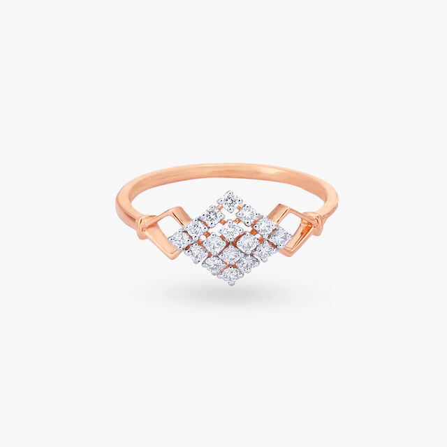 Geometric Glamour Diamond Finger Ring