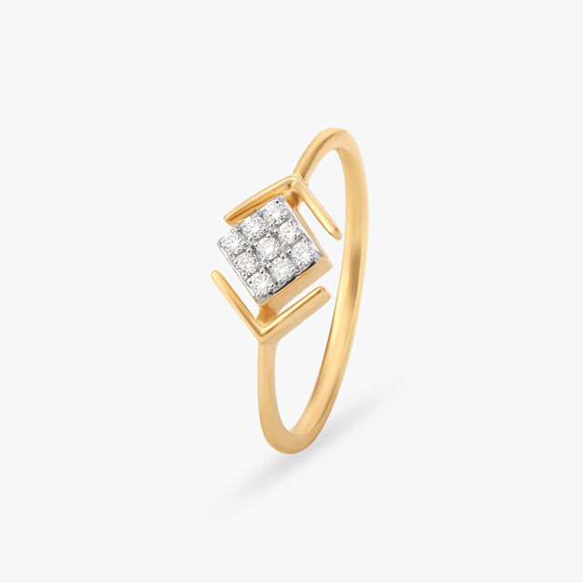 Geometric Splendour Diamond Finger Ring
