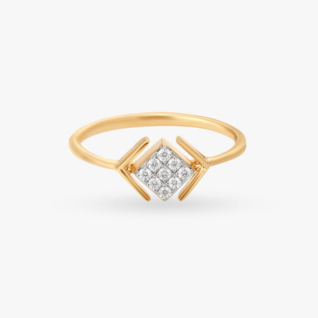 Geometric Splendour Diamond Finger Ring