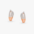 Radiant Leaf Diamond Hoop Earrings 4