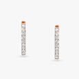 Linear Luminescence Diamond Hoop Earrings 2