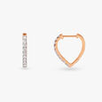 Linear Luminescence Diamond Hoop Earrings 3