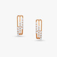 Triple Sparkle Diamond Hoop Earrings 3