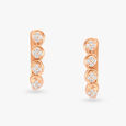 Rosy Reverie Diamond Hoop Earrings 2