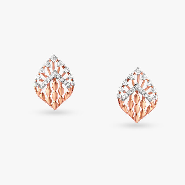Refined Symmetry Diamond Stud Earrings 