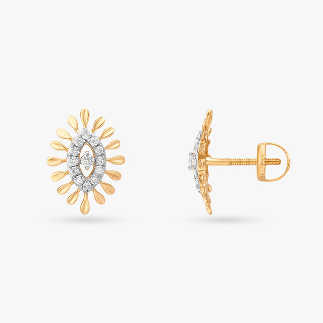 Radiant Diamond Stud Earrings 2