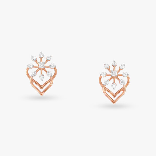 Radiant Diamond Stud Earrings 