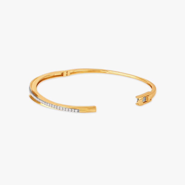 Sophisticated Minimal Diamond Bangle 2