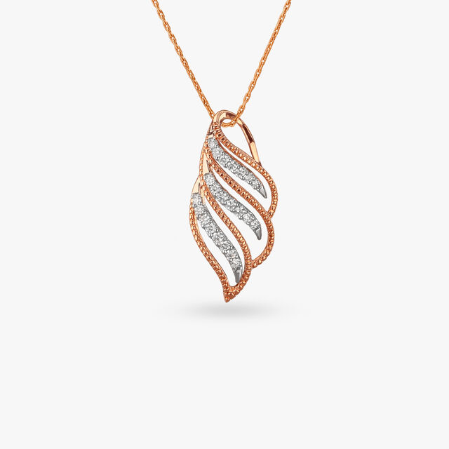 Flowing Glam Diamond Pendant and Earrings Set 2