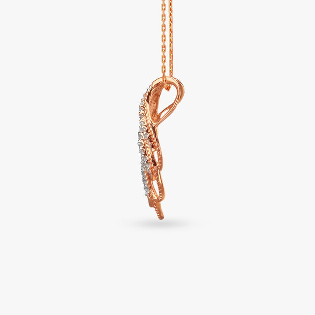 Flowing Glam Diamond Pendant and Earrings Set 3