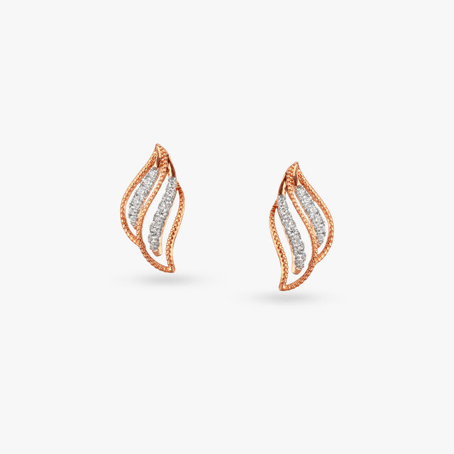 Flowing Glam Diamond Pendant and Earrings Set 4