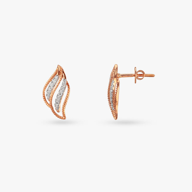Flowing Glam Diamond Pendant and Earrings Set 5