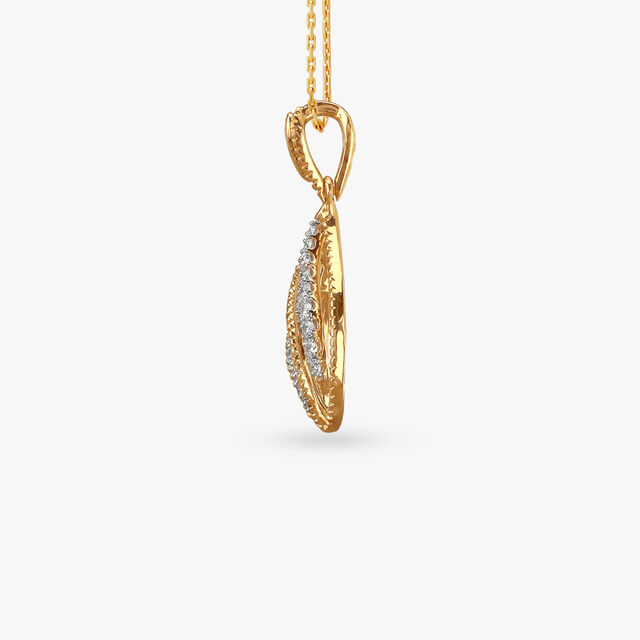 Radiant Wave Diamond Pendant and Earrings Set 3