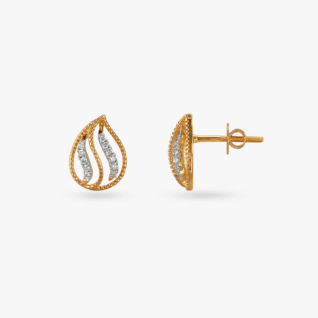Radiant Wave Diamond Pendant and Earrings Set 5