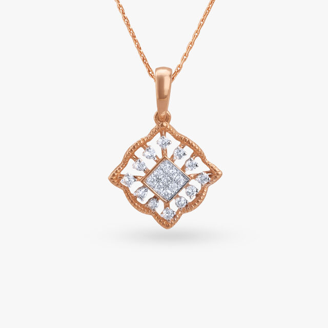 Modern Glamour Diamond Pendant and Earrings Set 2