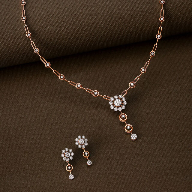 Enchanted Bloom Diamond Necklace Set 