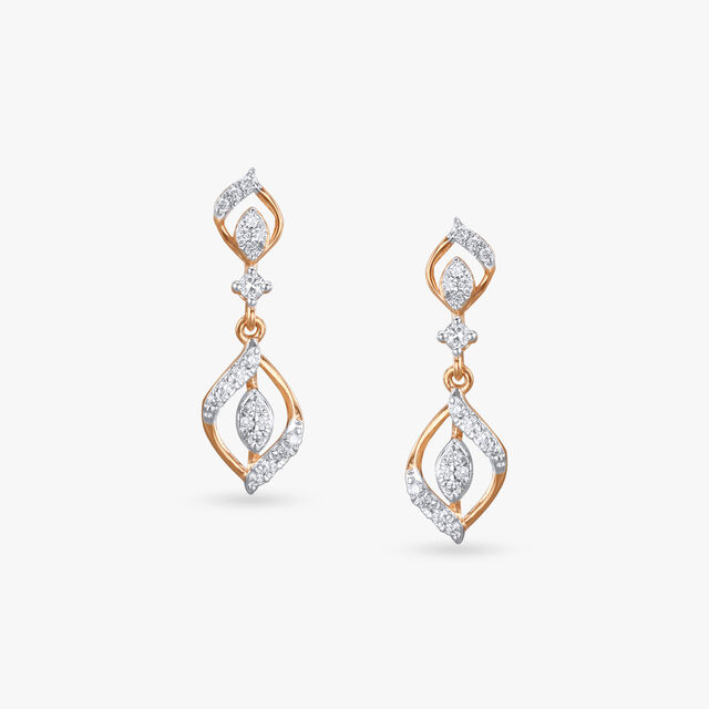 Heritage Twist Diamond Drop Earrings 