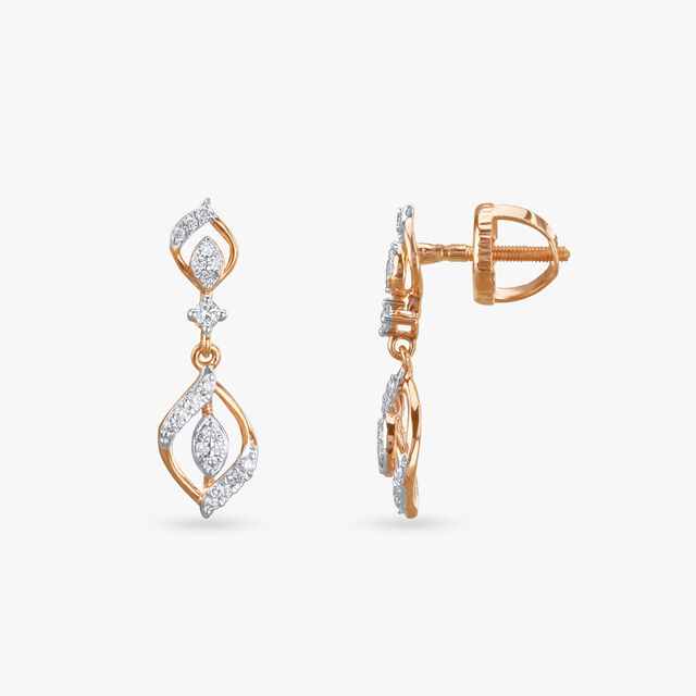 Heritage Twist Diamond Drop Earrings 2