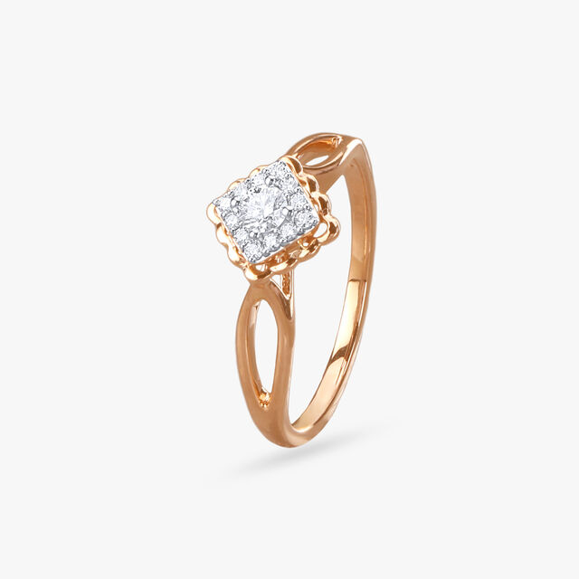Vintage Charm Diamond Finger Ring 