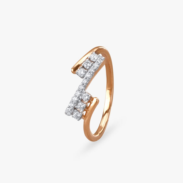 Sleek Sparkle Diamond Finger Ring 