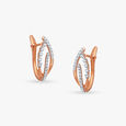 Modern Sophistication Diamond Hoop Earrings 