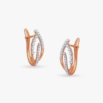 Modern Sophistication Diamond Hoop Earrings