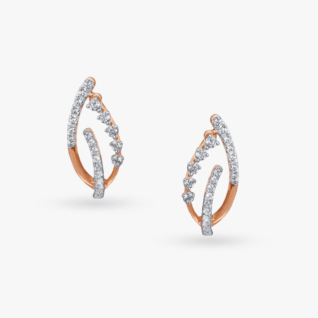 Modern Sophistication Diamond Hoop Earrings 3