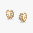 Linked Brilliance Diamond Hoop Earrings 2