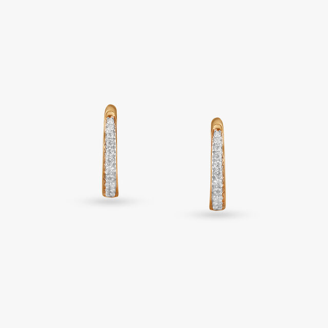 Chic Sleek Diamond Hoop Earrings