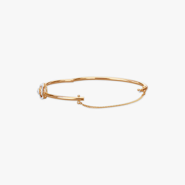 Graceful Bloom Heart Diamond Bangle 2
