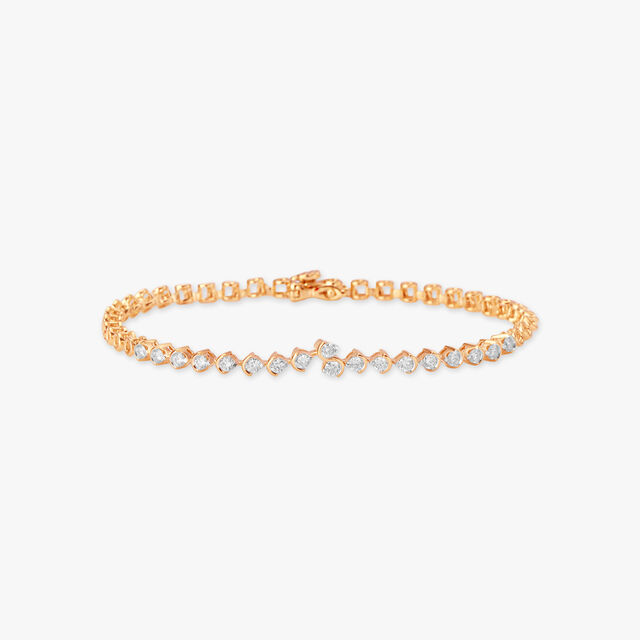 Gold Silhouette Tennis Bracelet