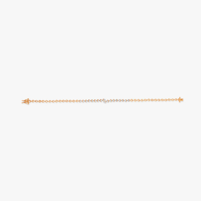 Gold Silhouette Tennis Bracelet