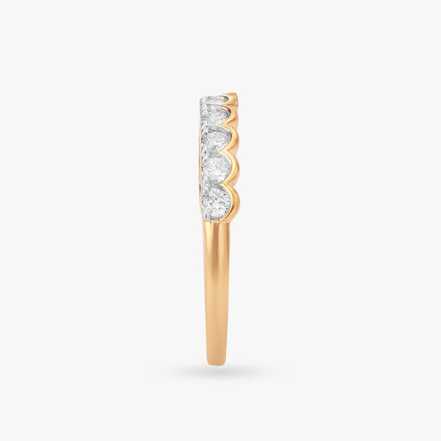 Glimmering Crescents Ring