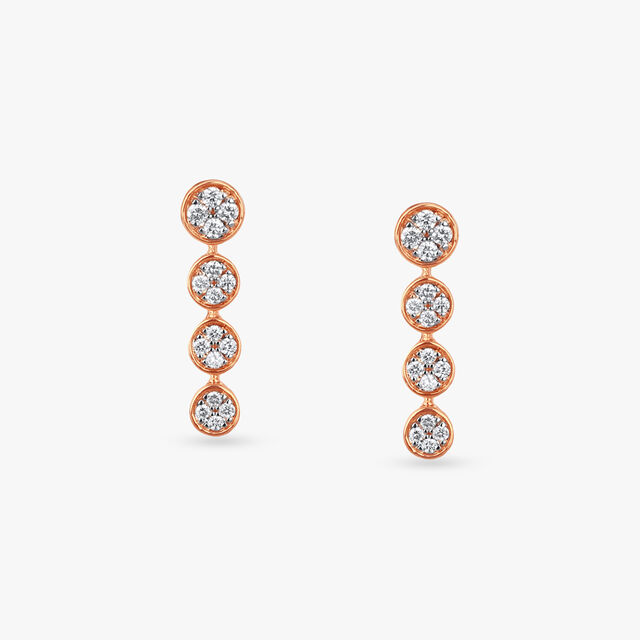 Sparkle Stack Diamond Drop Earrings 