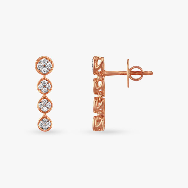 Sparkle Stack Diamond Drop Earrings 2