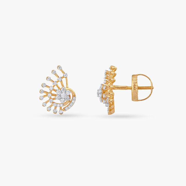 Luxe Bloom Diamond Stud Earrings 2