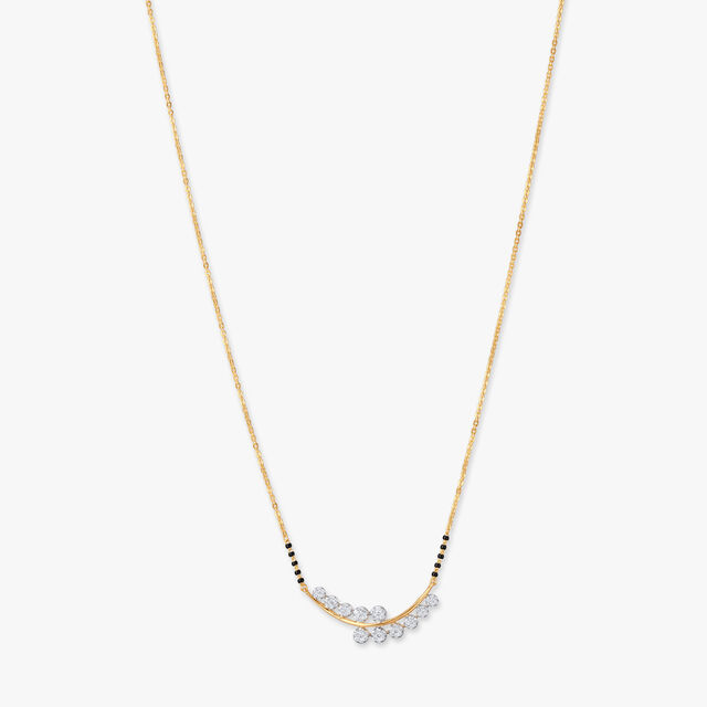 Glimmer Curve Diamond Mangalsutra