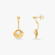 Seashell Pearl Drop Earrings 2