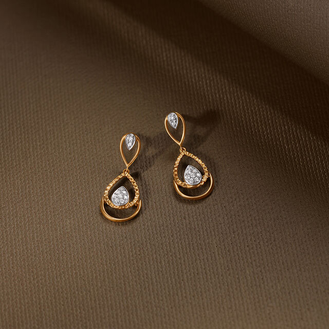 Graceful Diamond Drop Earrings 