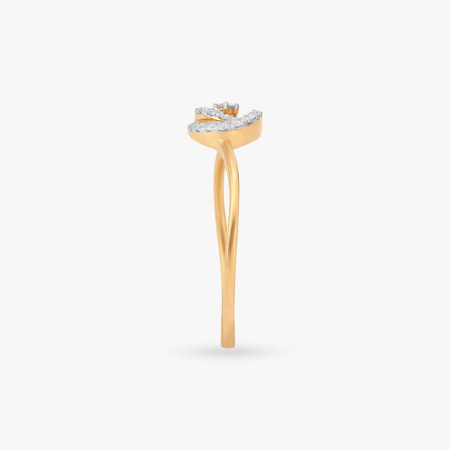 Symmetric Loops Diamond Ring