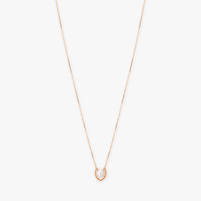 Crescent Pearl Pendant with Chain