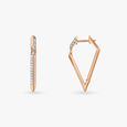 Edgy Diamond Hoop Earrings 2