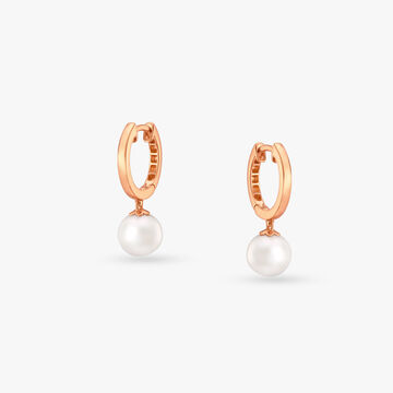 Luster Pearl Hoop Earrings