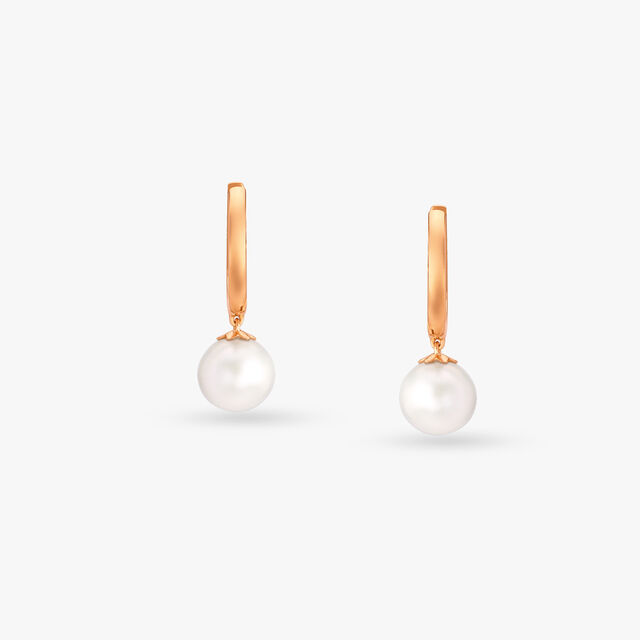 Luster Pearl Hoop Earrings 3