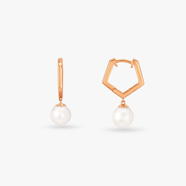 Chic Pearl Hoop Earrings 2