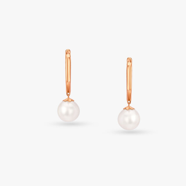 Chic Pearl Hoop Earrings 3
