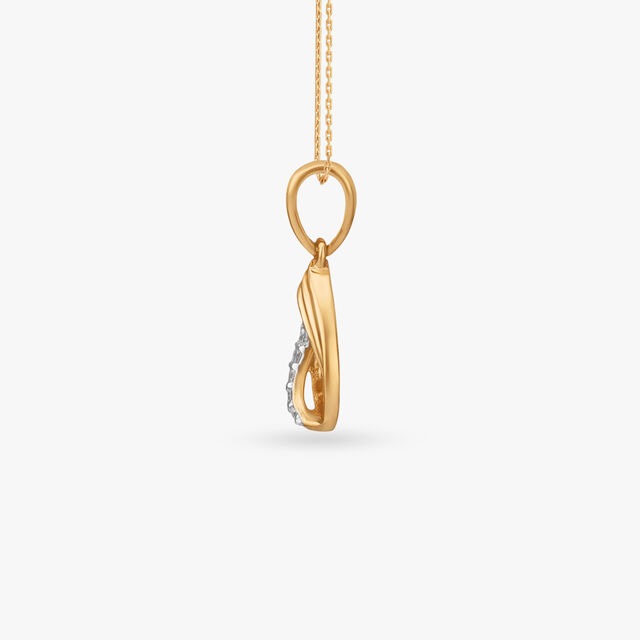 Teardrop Layers Diamond Pendant 2
