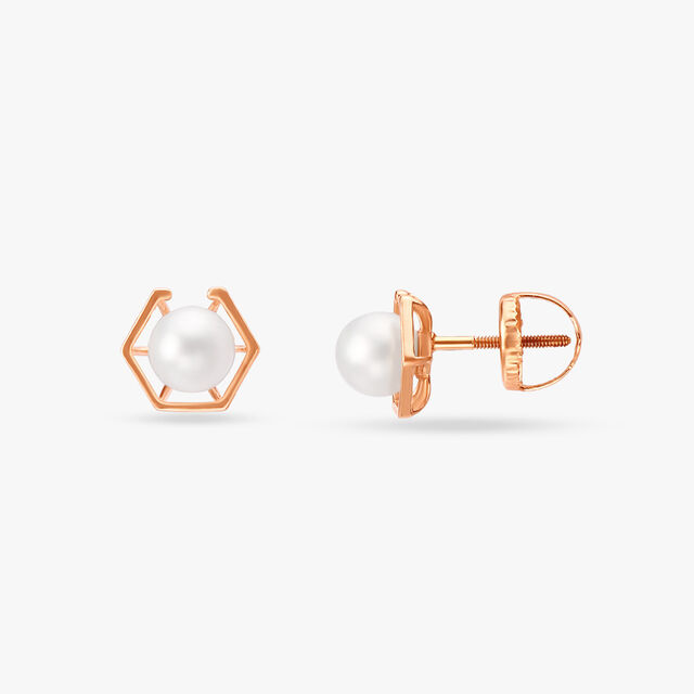 Suave Pearl Stud Earrings 2