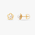 Orbiting Pearl Stud Earrings 2